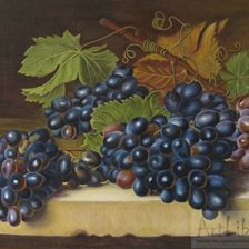 Оригинал схемы вышивки «Натюрморт с виноградом» (№1405346)