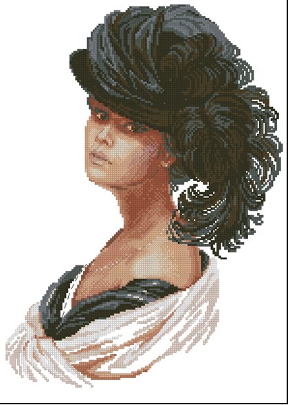 Бархатный вечер 2 - шляпа, взгляд, женщина - оригинал