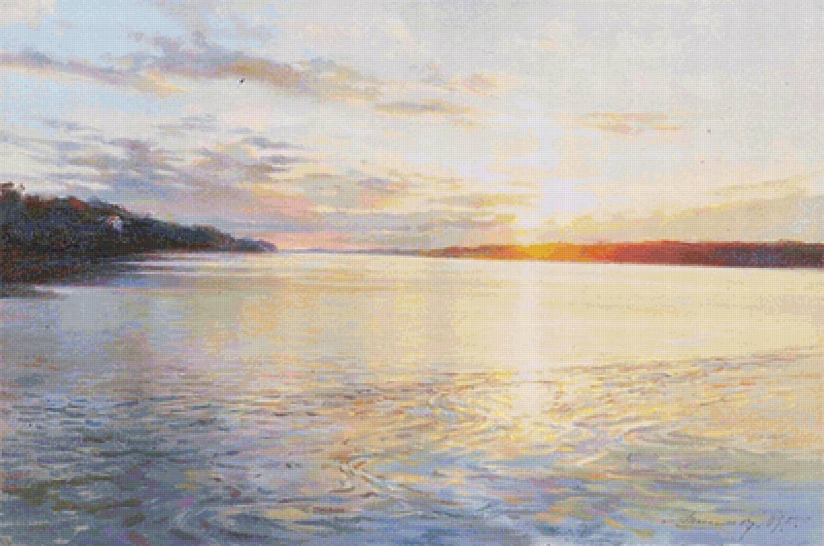 Закат на Волге - закат, тимошин олег, закат на волге - предпросмотр