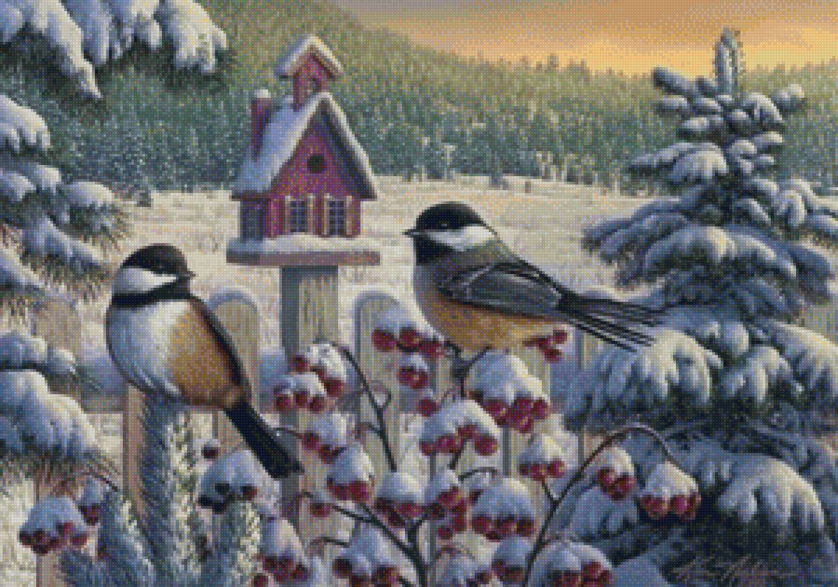 Серия "Птицы" - птицы - предпросмотр