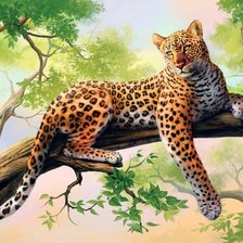 Оригинал схемы вышивки «леопард» (№1407005)