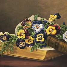 Схема вышивки «Композиция с книгой»