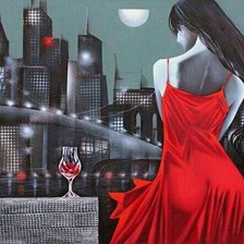 Схема вышивки «Девушка живопись»