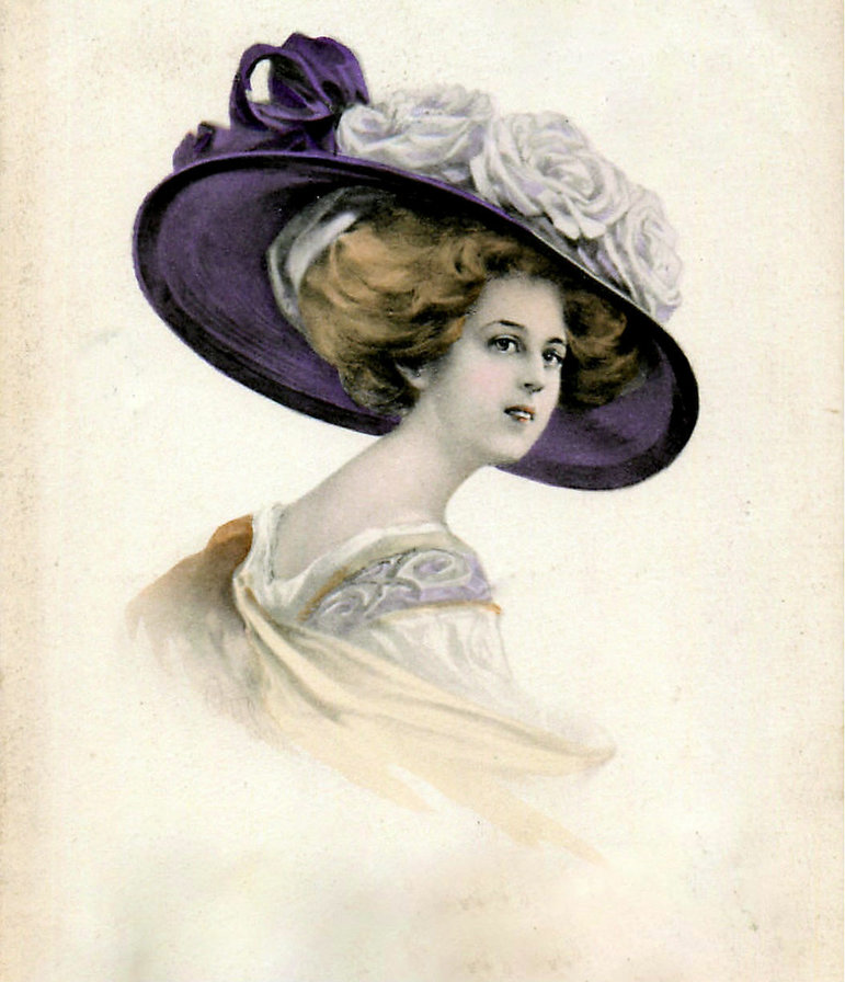 дама в шляпке - портрет, дама - оригинал
