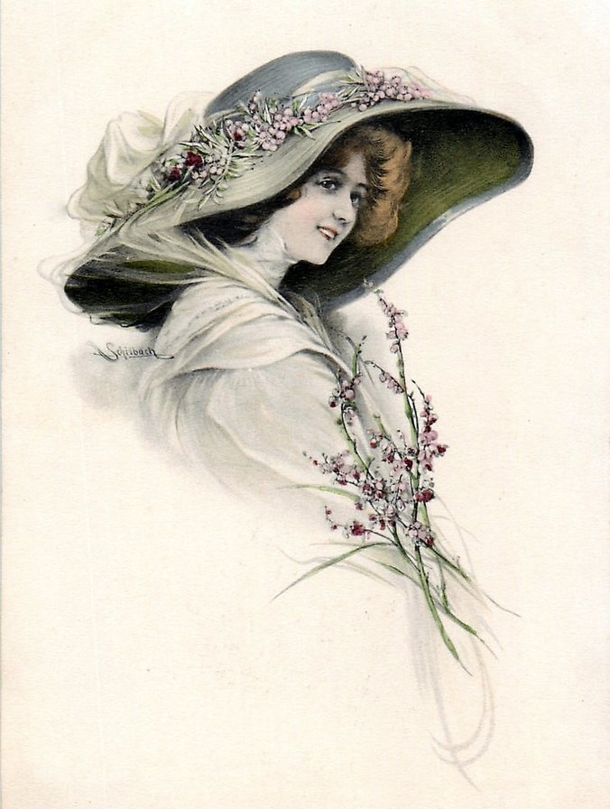 дама в шляпке - портрет, дама - оригинал