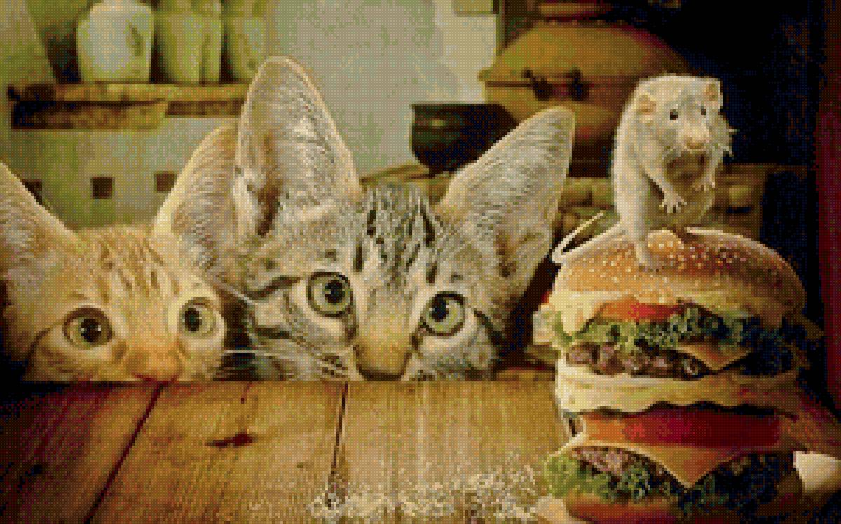 кошки-мышки - кошки, животные - предпросмотр