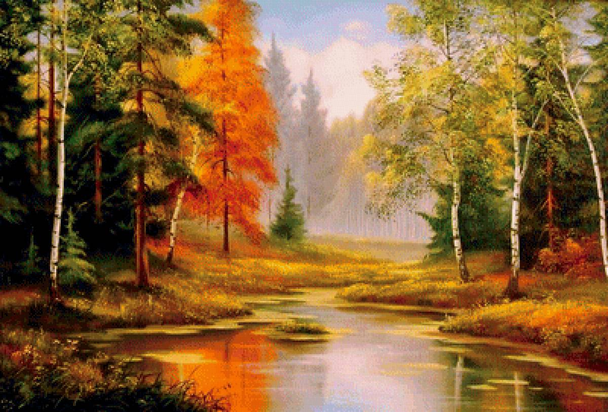 осень в лесу - осень, природа, пейзаж - предпросмотр