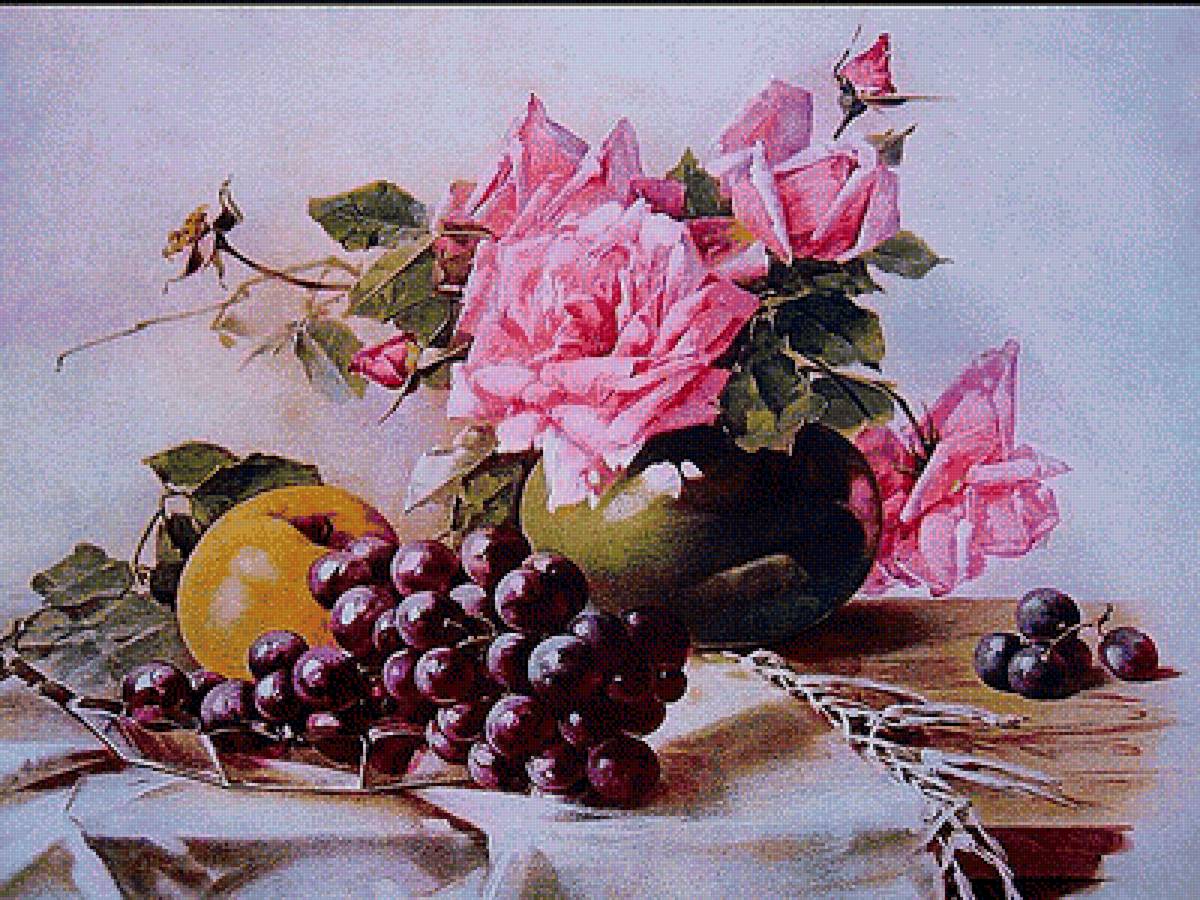 Натюрморт - натюрморт вышивка крестом - предпросмотр