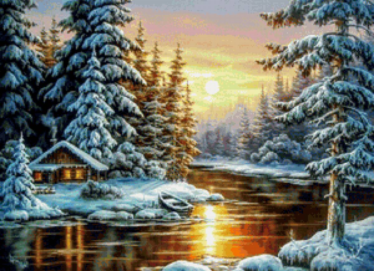 Зимний пейзаж - зима, пейзаж - предпросмотр