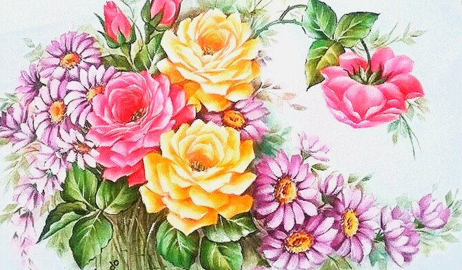 Букет - вышивка крестом - оригинал