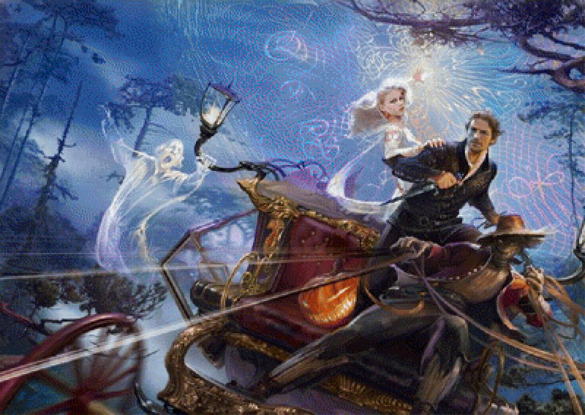 погоня - волшебство, мужчина, привидение, карета, погоня, девушка - предпросмотр