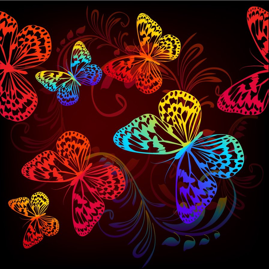 подушка "Ажурные бабочки" - подушка, ажурные бабочки, бабочки - оригинал