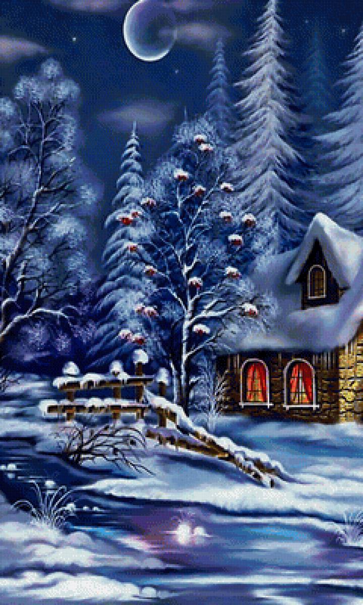 зимняя сказка - природа, деревня, пейзаж, зима - предпросмотр