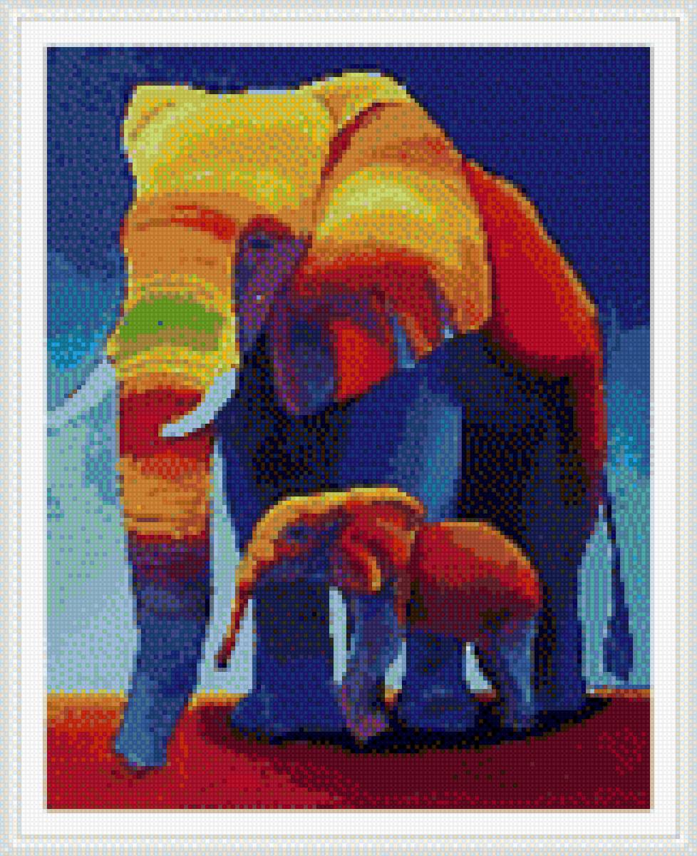 tęczowe słonie - предпросмотр