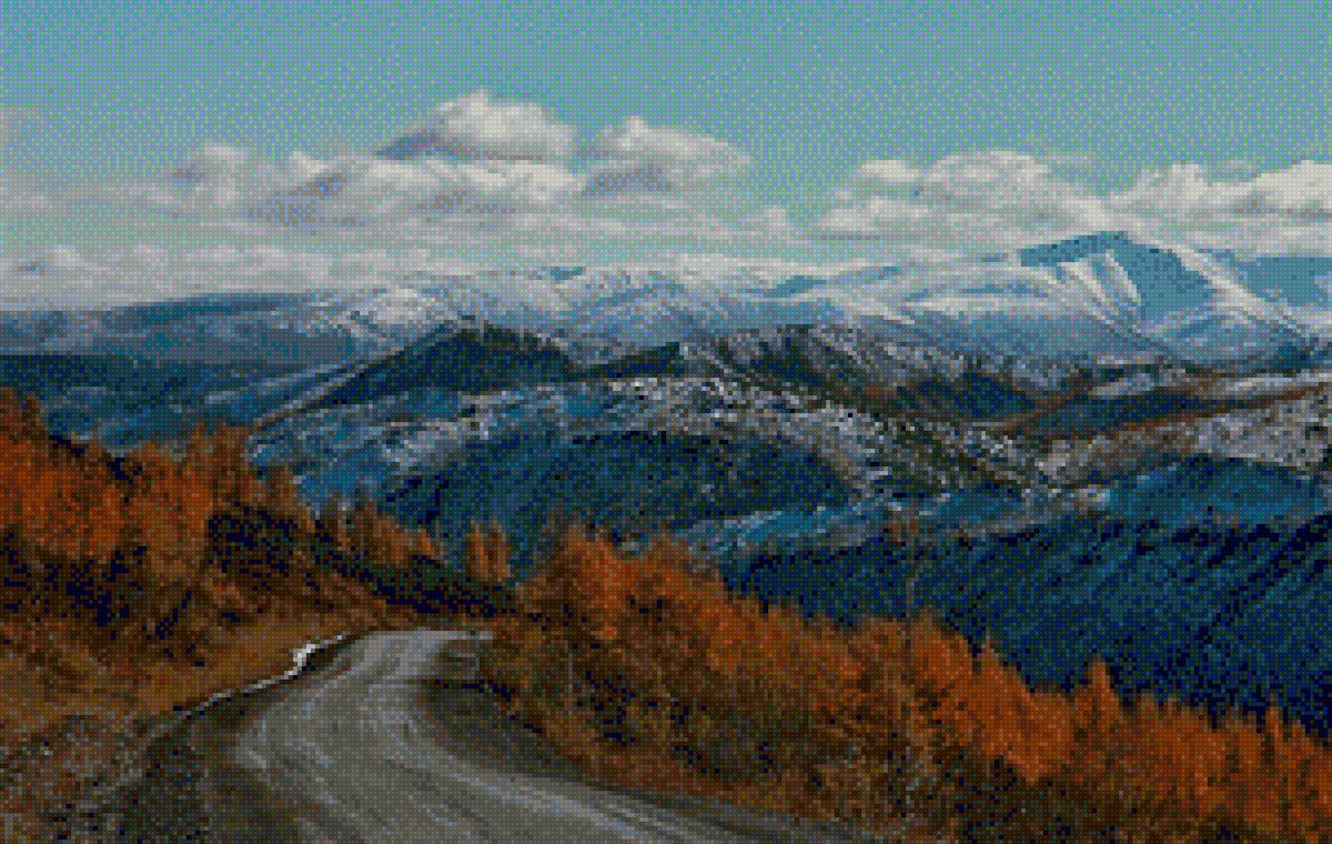 Колымская трасса в сентябре - сентябрь, сопки, трасса, осень, колыма - предпросмотр