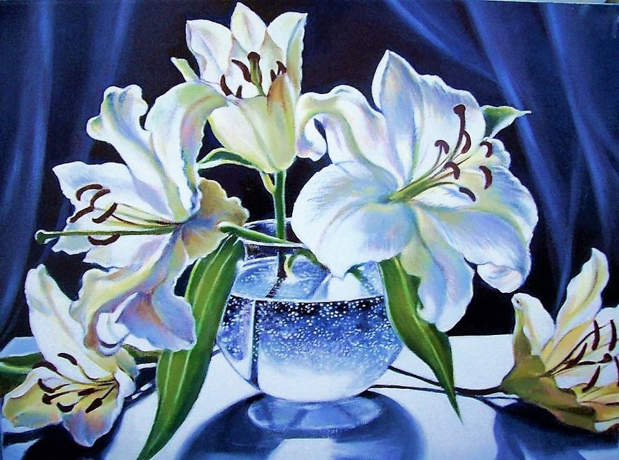 Белые лилии - лилия, белые цветы - оригинал