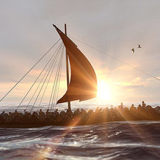 Схема вышивки «łódz Wikingów»