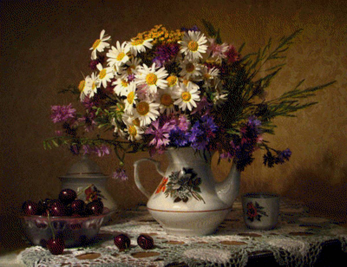 натюрморт с ромашками - предпросмотр