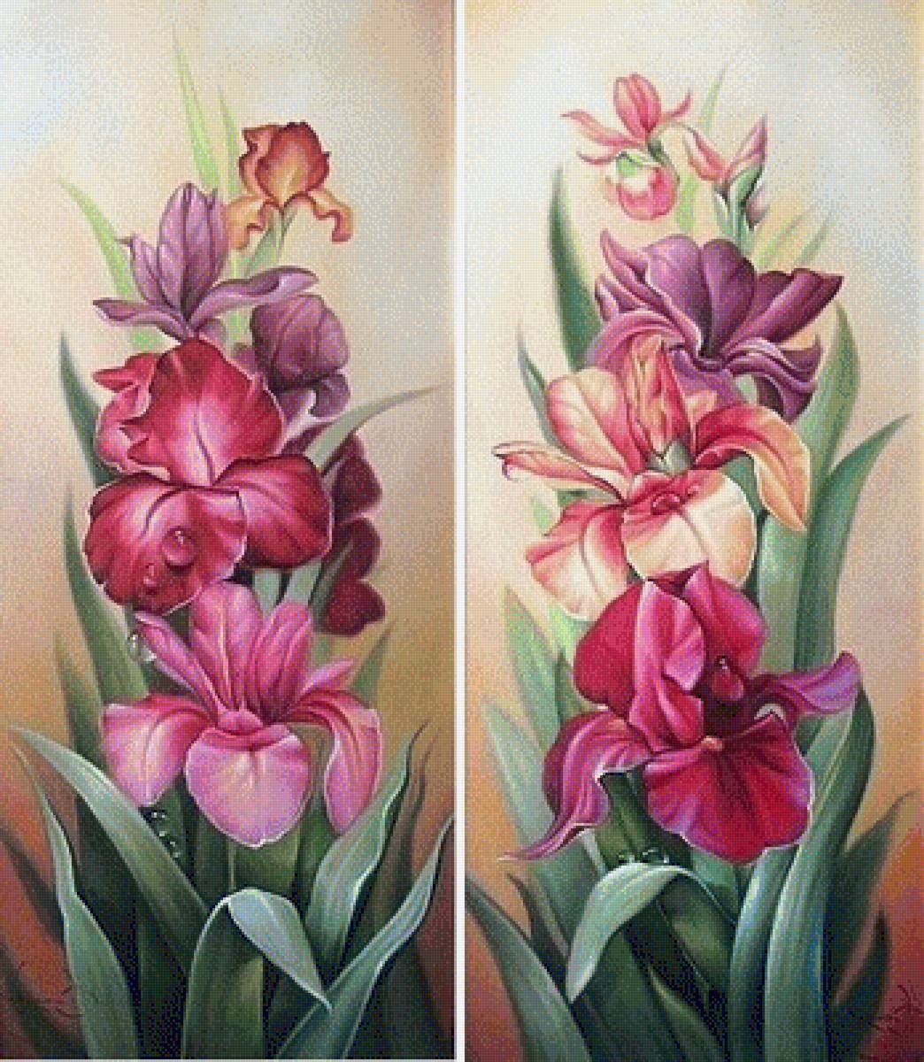 диптих "цветы" - предпросмотр