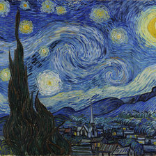 Схема вышивки «Звездная ночь Ван Гог»
