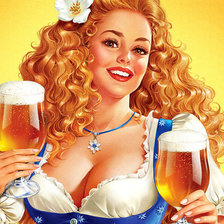 Схема вышивки «девушка с пивом»