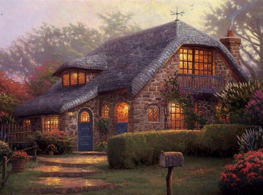 Сказочный дом - дом, пейзаж - оригинал