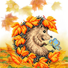Схема вышивки «ежик»