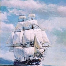 Схема вышивки «парусник»