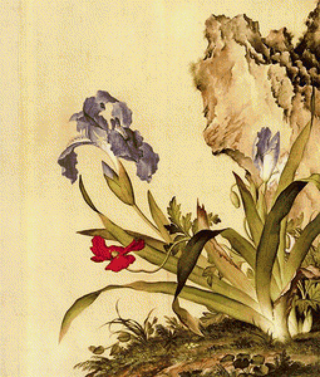 №1421193 - цветы, картина, китайская живопись - предпросмотр