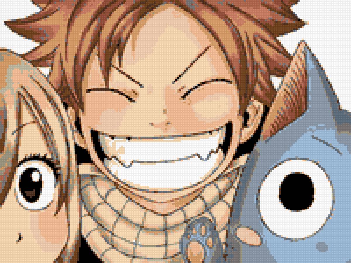 Нацу, Люси и Хэппи - аниме, fairy tail, хэппи, anime, хвост феи, люси, нацу - предпросмотр