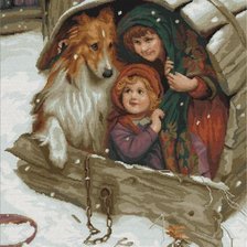 Схема вышивки «зима»