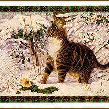 Схема вышивки «кот»