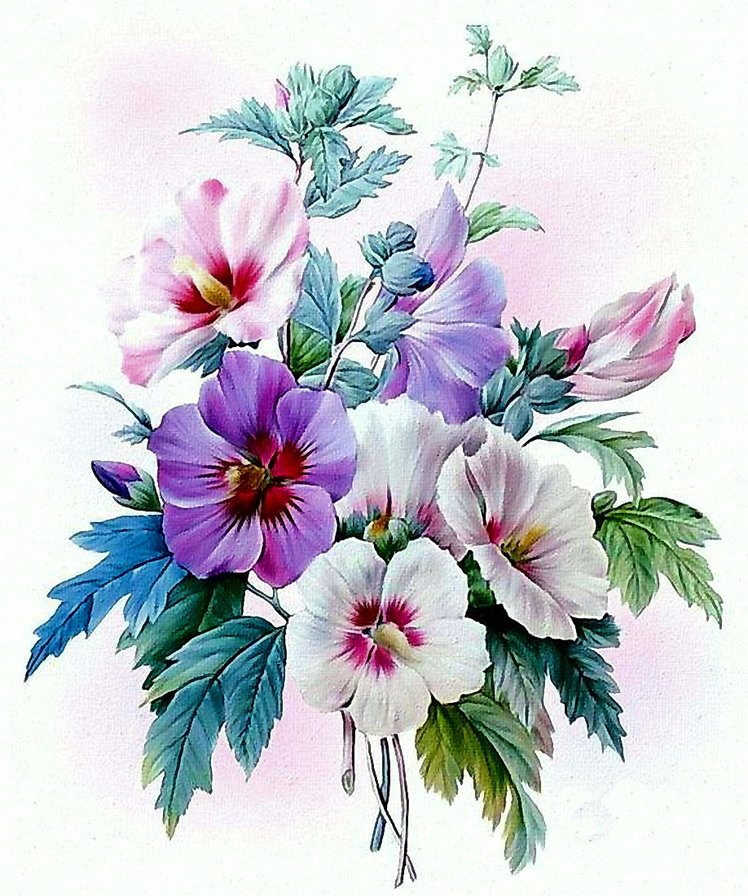 Букет - букет, цветы, живопись - оригинал