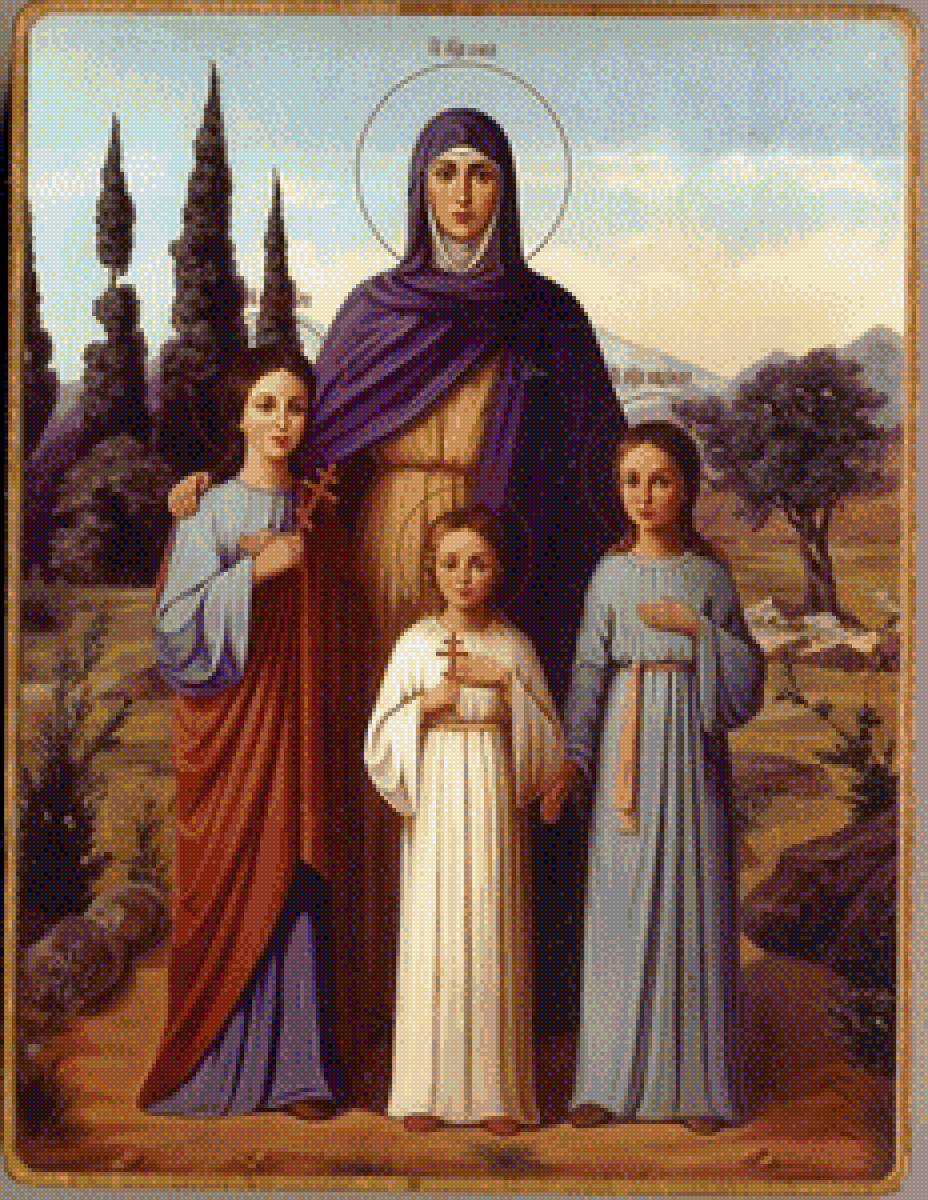 Схема Вера Надежда Любовь и мать их Софья - предпросмотр