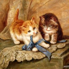 Схема вышивки «коты»