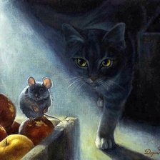 Схема вышивки «кошка»