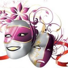 Схема вышивки «театральные маски 2»