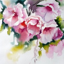 Схема вышивки «акварельные розы»