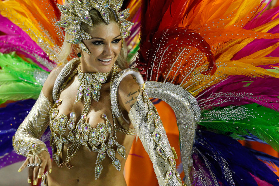 Карнавал - перья, карнавал, люди, девушка, радуга - оригинал