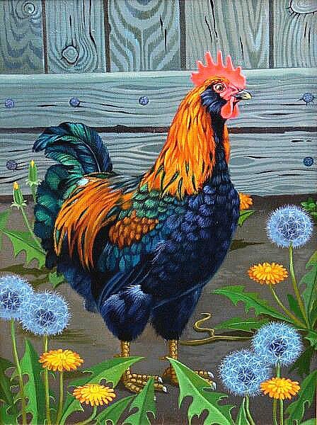 Петушок - вышивка крестом - оригинал