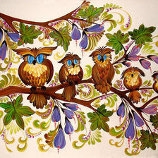 Схема вышивки «совушки»