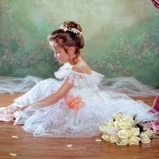 Оригинал схемы вышивки «Юная балерина» (№1424718)