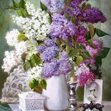 Схема вышивки «сирень с фото»