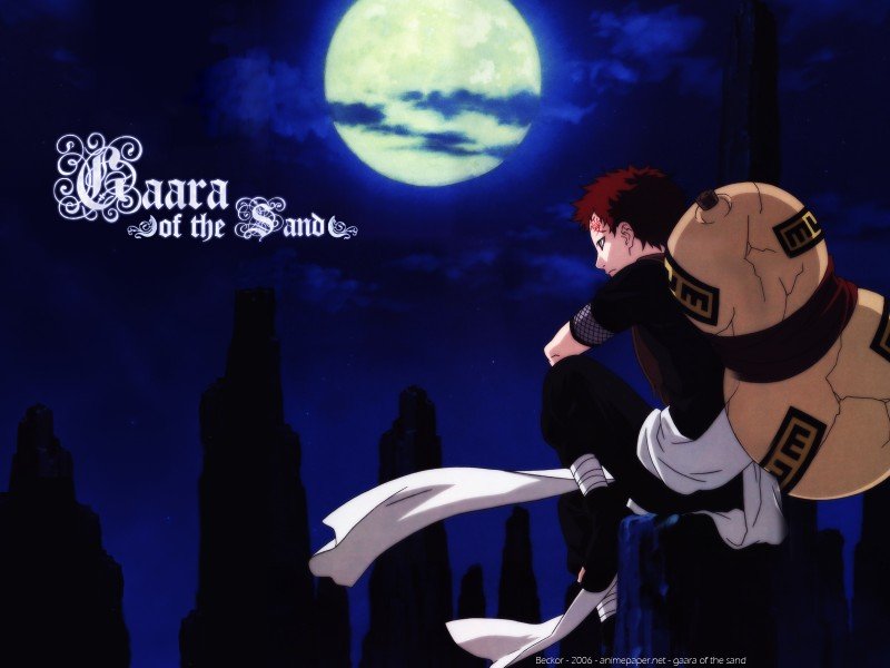 Гаара - аниме, наруто - оригинал