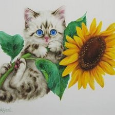 Схема вышивки «кошка»