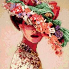 Схема вышивки «дама»