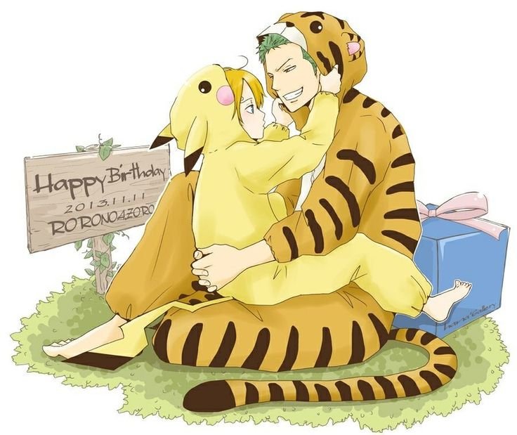 Зоро/санжи - ван пис, аниме - оригинал