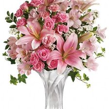 Оригинал схемы вышивки «цветы в вазе» (№1426603)