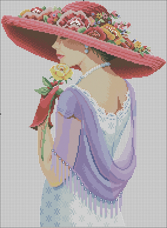 Dama - винтаж, гламур, женщина, ретро - оригинал