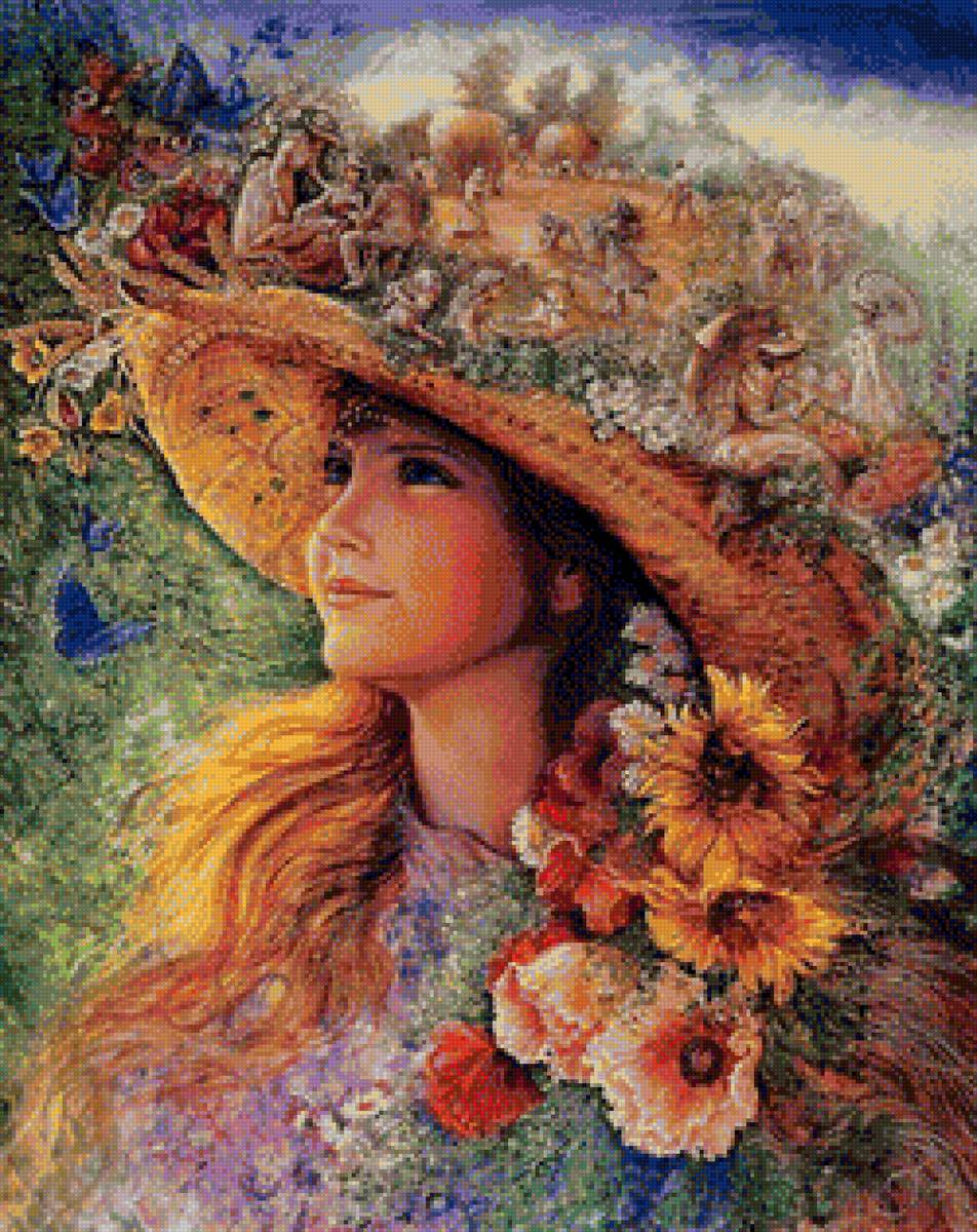 дама в шляпке - дама, портрет - предпросмотр